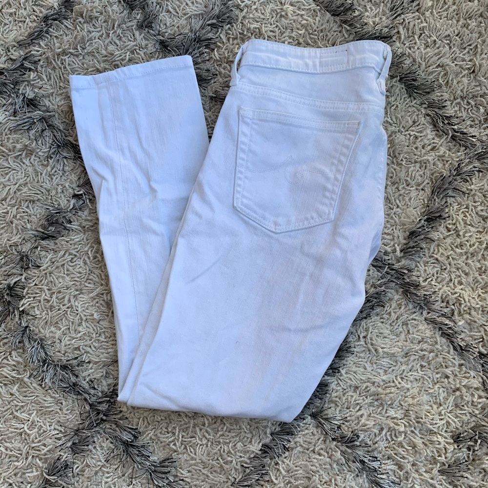 AG The Stilt White Cropped Jeans